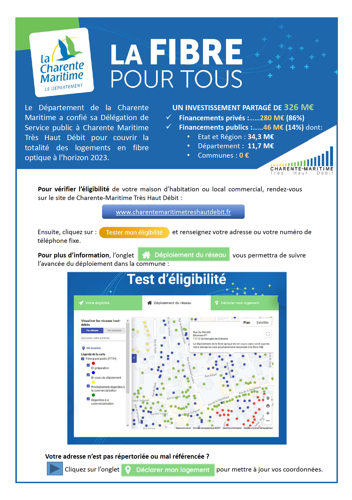 Charente Maritime Haut Débit - La Fibre pour tous