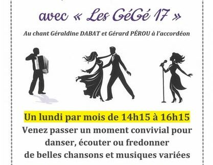 Le p'tit bal du lundi près de chez vous avec "les GéGé 17"